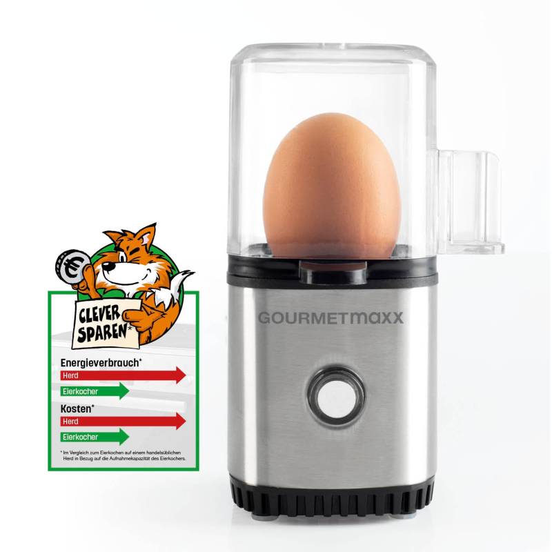 Design-Eierkocher 1 Ei - Edelstahl von GOURMETmaxx