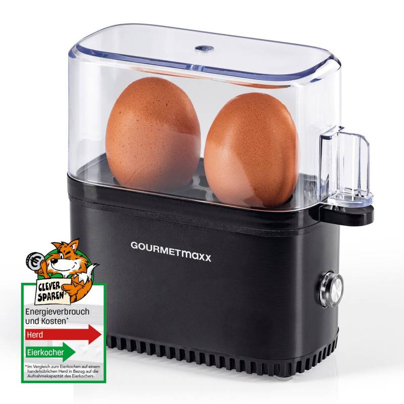 Design-Eierkocher 2 Eier - Schwarz von GOURMETmaxx