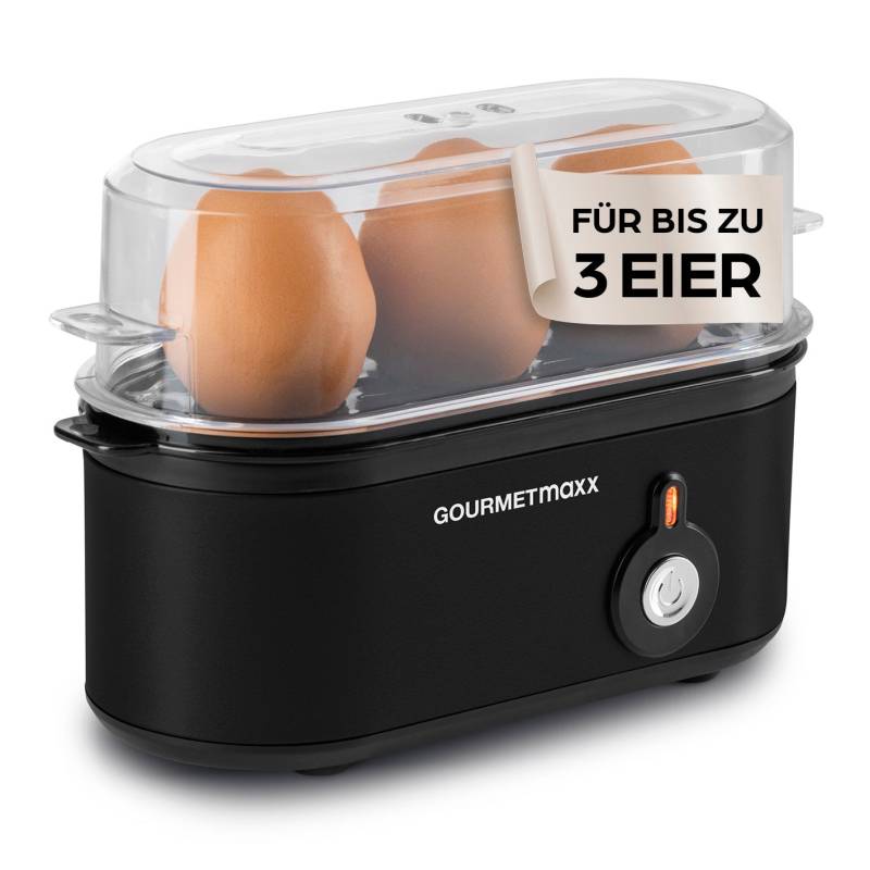Design-Eierkocher 3 Eier - Schwarz von GOURMETmaxx