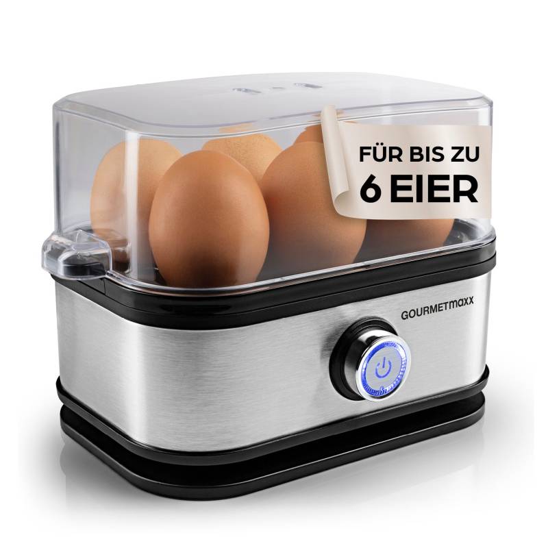 Design-Eierkocher 6 Eier - Edelstahl von GOURMETmaxx