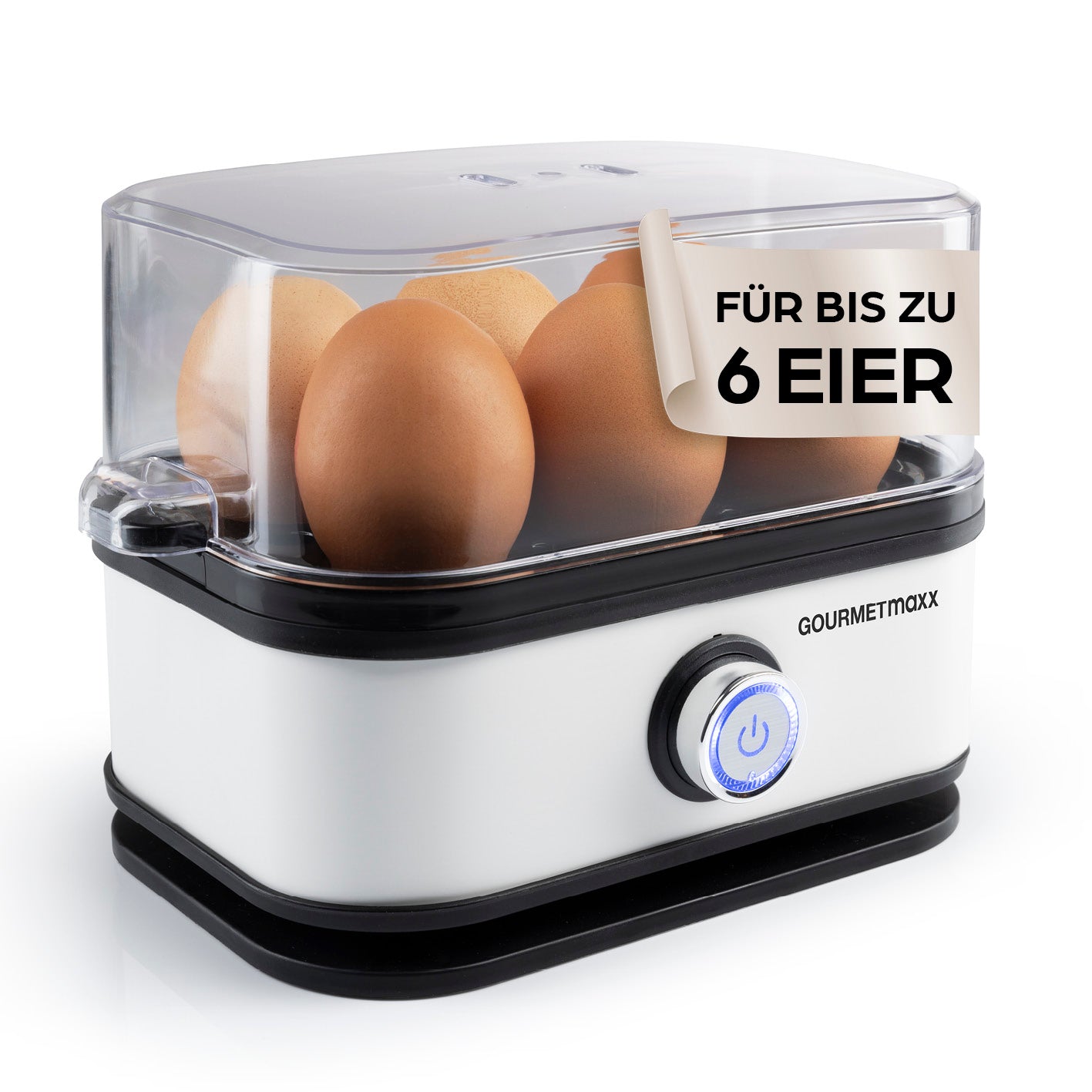 Design-Eierkocher 6 Eier - Weiß Design-Eierkocher 6 Eier - Weiß von GOURMETmaxx