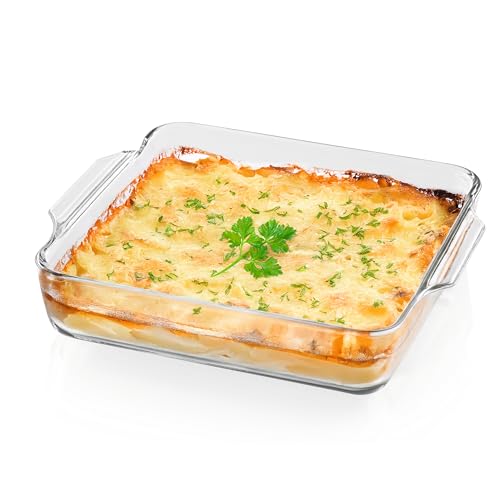 GOURMETmaxx Auflaufform für Heißluftfritteuse & Ofen - 1500 ml | Borosilikatglas Backform rechteckig | Auflaufform klein zum Zubereiten, Garen & Servieren | Für den Airfryer & Überbackenes etc. GOURMETmaxx Auflaufform für Heißluftfritteuse & Ofen - 1500 ml | Borosilikatglas Backform rechteckig | Auflaufform klein zum Zubereiten, Garen & Servieren | Für den Airfryer & Überbackenes etc. von GOURMETmaxx