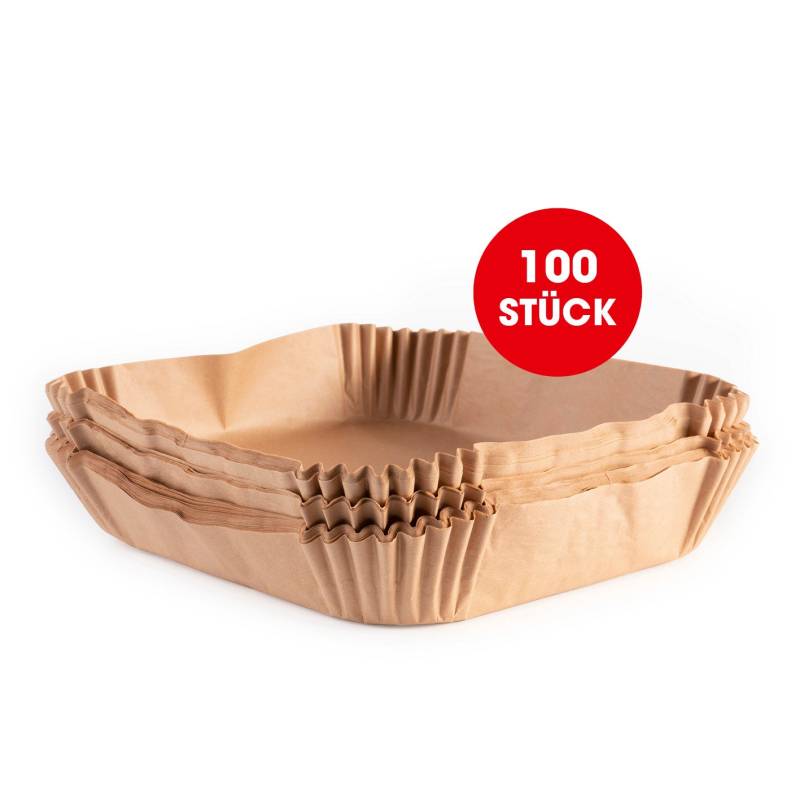 Backpapierschalen für Heißluftfritteusen (5–6 l) - 100 Stück von GOURMETmaxx