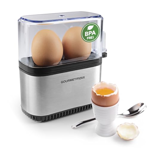 GOURMETmaxx Design Eierkocher für 2 Eier | kompakter Egg Boiler | Egg Cooker mit Eierstecher, Messbecher & Signalton | 3 Härtegrade | leichte Reinigung & spülmaschinenfeste Teile GOURMETmaxx Design Eierkocher für 2 Eier | kompakter Egg Boiler | Egg Cooker mit Eierstecher, Messbecher & Signalton | 3 Härtegrade | leichte Reinigung & spülmaschinenfeste Teile von GOURMETmaxx