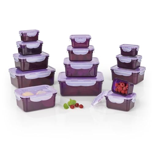 GOURMETmaxx Frischhaltedosen mit Deckel Klick-it 14-Dosen-Set | Aufbewahrungsbox für Meal Prep | Luftdichte, auslaufsichere & stapelbare Vorratsdosen mit Deckel | BPA-frei von GOURMETmaxx