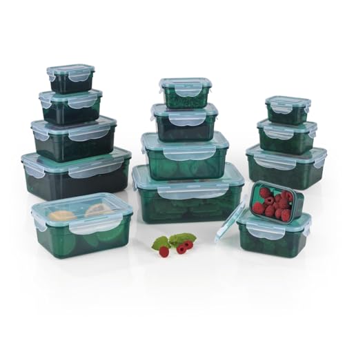 GOURMETmaxx Frischhaltedosen mit Deckel Klick-it 14-Dosen-Set | Aufbewahrungsbox für Meal Prep | Luftdichte, auslaufsichere & stapelbare Vorratsdosen mit Deckel | BPA-frei von GOURMETmaxx