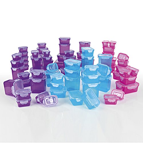 GOURMETmaxx Frischhaltedosen mit Deckel Klick-it 72-Dosen-Set | Aufbewahrungsbox für Meal Prep | Luftdichte, auslaufsichere & stapelbare Vorratsdosen mit Deckel | BPA-frei von GOURMETmaxx
