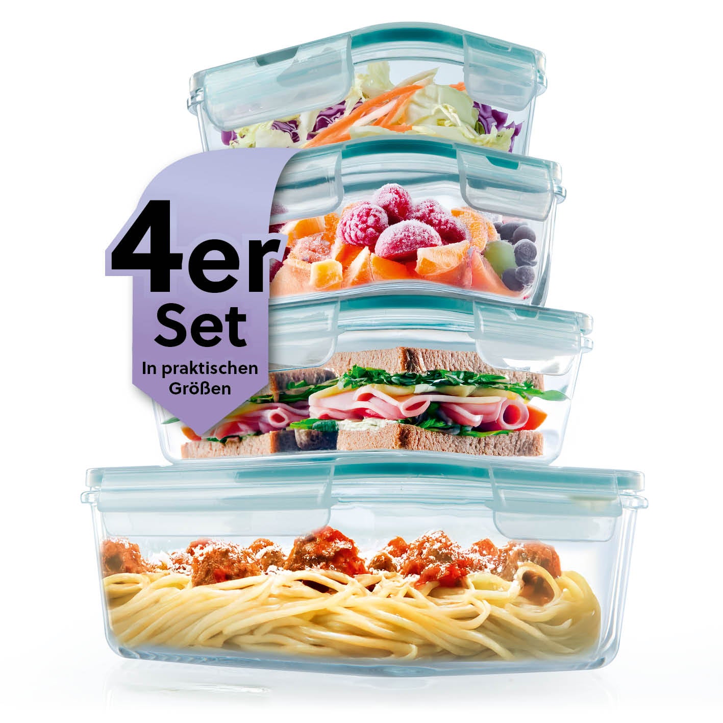 Frischhaltedosen Klick-it, 8-tlg., Mint Frischhaltedosen Klick-it, 8-tlg., Mint von GOURMETmaxx