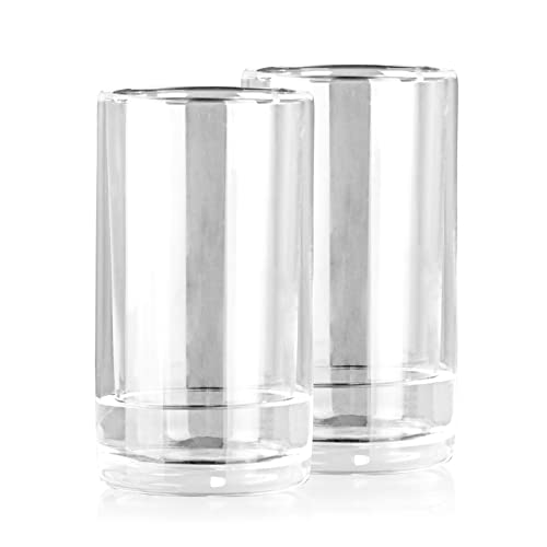 GOURMETmaxx Glas selbstkühlend - 2er-Set je 280 ml | Cooling-Gel im Glasmantel gefriert bei -4 °C | Kalte Getränke in nur 2–3 Min. | Immer wieder verwendbar [Borosilikatglas] von GOURMETmaxx