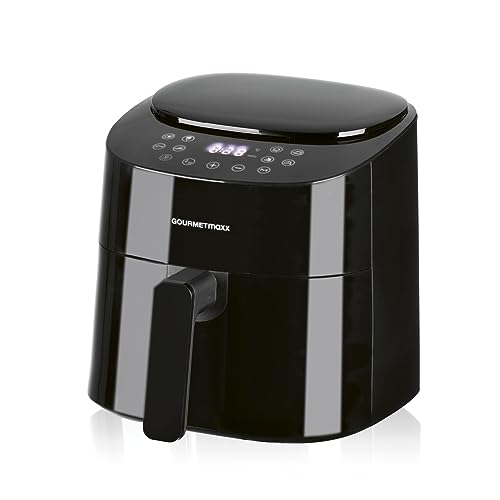 GOURMETmaxx Heißluftfritteuse 4,5L 1400 W | Mit 8 verschiedenen Programmen ideal zum Braten, Grillen, Rösten etc. | Besonders fettarme und schonende Zubereitung | Timer & Abschaltautomatik von GOURMETmaxx