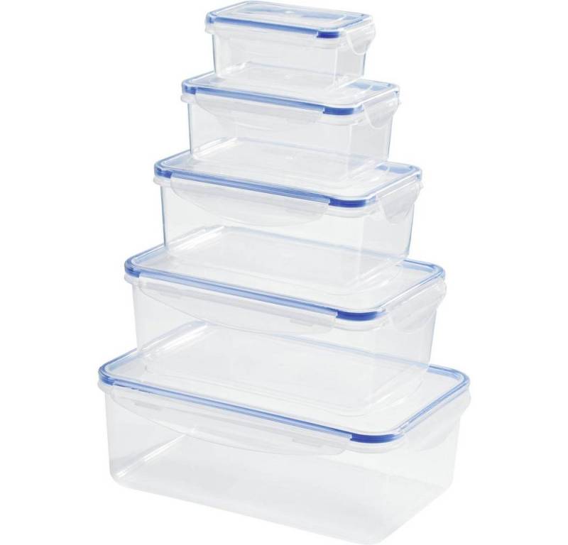 GOURMETmaxx Lunchbox Frischhaltedosen 10-tlg. transparent, mit Deckel, spülmaschinenfest von GOURMETmaxx