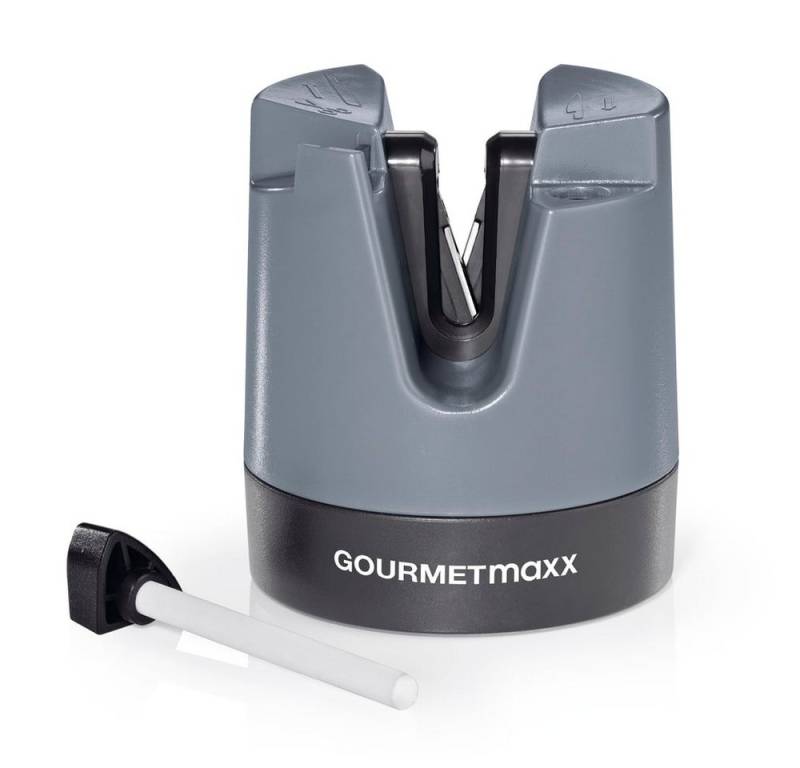 GOURMETmaxx Messerschärfer, 6x7cm anthrazit/schwarz von GOURMETmaxx