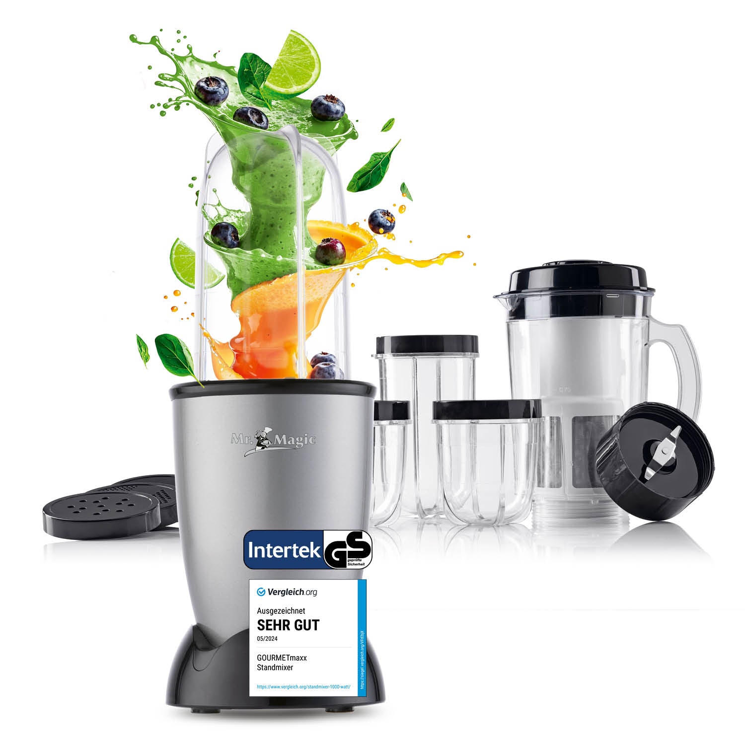 Mr. Magic Mixer - Silber/Schwarz Mr. Magic Mixer - Silber/Schwarz von GOURMETmaxx