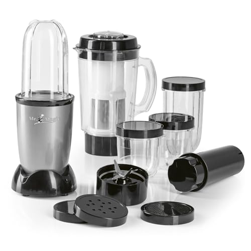 GOURMETmaxx Smoothie Maker & Standmixer 18tlg. Set - 400W | Elektrischer Mini-Mixer 750ml mit 9 Funktionen | Kompakter Nutrition Mixer inkl. To-Go Becher | Spülmaschinenfest, auslaufsicher & BPA frei von GOURMETmaxx