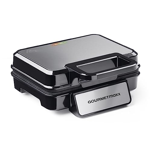 GOURMETmaxx Waffeleisen für 2 Belgische Waffeln | Waffelautomat mit Antihaftbeschichtung, Cool-Touch Griff und Kontrollleuchte | Duftende belgische Waffeln ganz einfach zubereitet von GOURMETmaxx