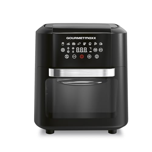 GOURMETmaxx XXL Heißluftfritteuse 11 Liter | 4in1: Fritteuse, Heißluftofen, Grill, Dörrautomat | 1700 W Airfryer mit Touchdisplay & Timerfunktion | 8 Programme | fettarm frittieren GOURMETmaxx XXL Heißluftfritteuse 11 Liter | 4in1: Fritteuse, Heißluftofen, Grill, Dörrautomat | 1700 W Airfryer mit Touchdisplay & Timerfunktion | 8 Programme | fettarm frittieren von GOURMETmaxx