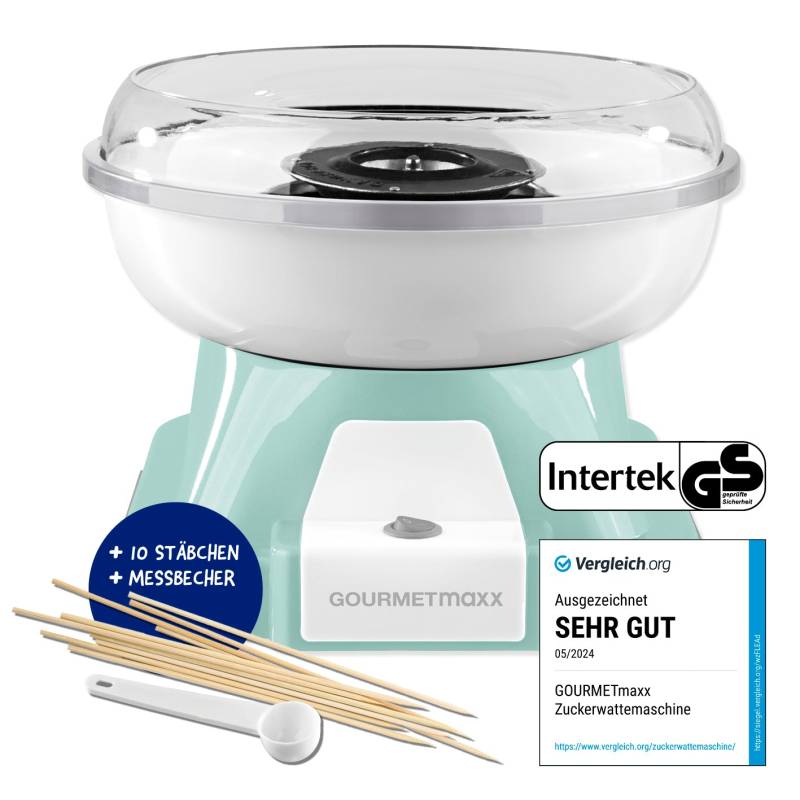 Zuckerwatte-Maschine - mint/weiß von GOURMETmaxx
