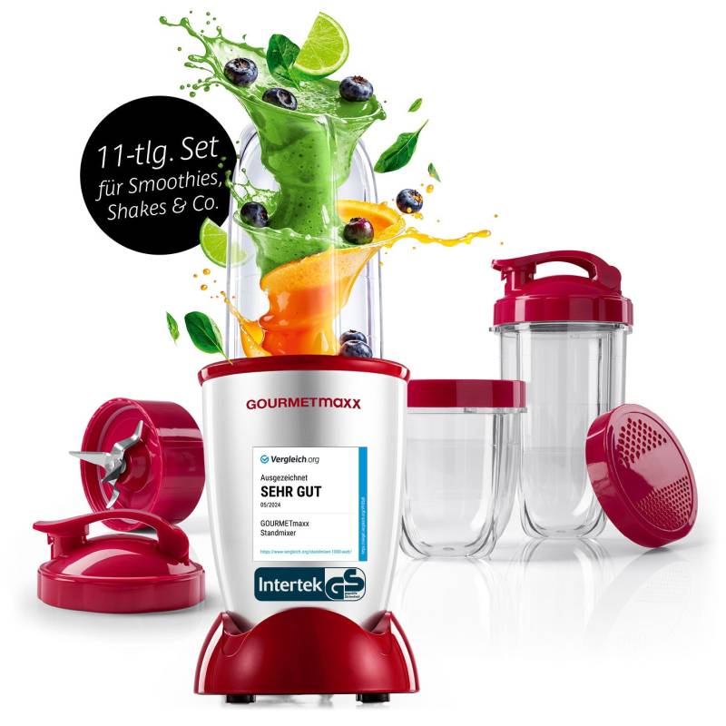 Mr. Magic Power 400 Pro mit Zubehörset L - Silber/Rot von GOURMETmaxx
