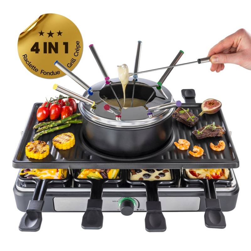 Raclette- und Fondue-Set - 8 Personen von GOURMETmaxx