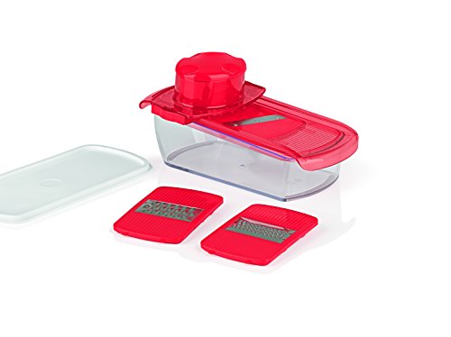 gourmetmaxx zerkleinerer Obst-/Gemüsehobel 3-in-1, rot von GOURMETmaxx