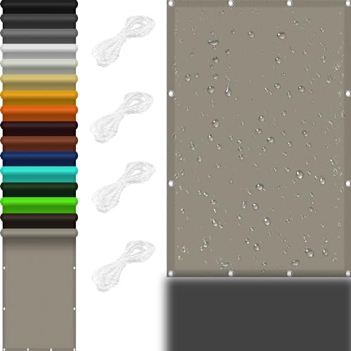 Rechteck Sonnensegel 3 x 6 m 98% UV Schutz Zaunblende Sichtschutz mit Ösen Und Kordel,Ohne Bohren für Balkon Terrasse Garten Camping, Khaki Rechteck Sonnensegel 3 x 6 m 98% UV Schutz Zaunblende Sichtschutz mit Ösen Und Kordel,Ohne Bohren für Balkon Terrasse Garten Camping, Khaki von GOUSAILS