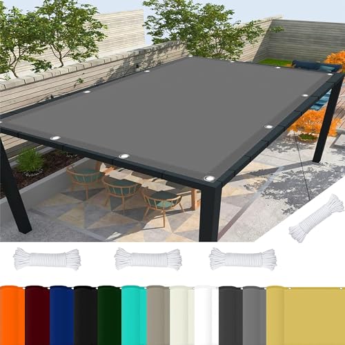 Sonnensegel Quadratisch 2 x 3.4 m 98% UV Schutz Sonnenschutz Baldachin mit Ösen Und Kordel,PES Polyester für Balkon Terrasse Garten Camping, Hellgrau Sonnensegel Quadratisch 2 x 3.4 m 98% UV Schutz Sonnenschutz Baldachin mit Ösen Und Kordel,PES Polyester für Balkon Terrasse Garten Camping, Hellgrau von GOUSAILS