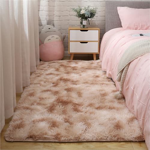 GOUSANG Teppiche Wohnzimmer 50 x 130 cm Wolle Bettvorleger Schlafzimmer Kinderzimmer Wolle Bettvorleger Sofa Matte für Wohnzimmer Schlafzimmer Kinderzimmer, Khaki von GOUSANG
