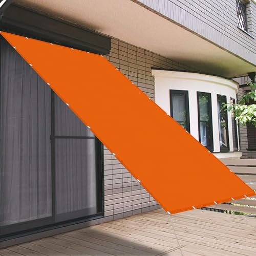 Sichtschutz mit Ösen 2.4 x 3.5 m Wasserabweisend Windabweisend Plane Überdachung Leicht Und Haltbarkeit für Terrasse Balkon, Orange Sichtschutz mit Ösen 2.4 x 3.5 m Wasserabweisend Windabweisend Plane Überdachung Leicht Und Haltbarkeit für Terrasse Balkon, Orange von GOUSANG