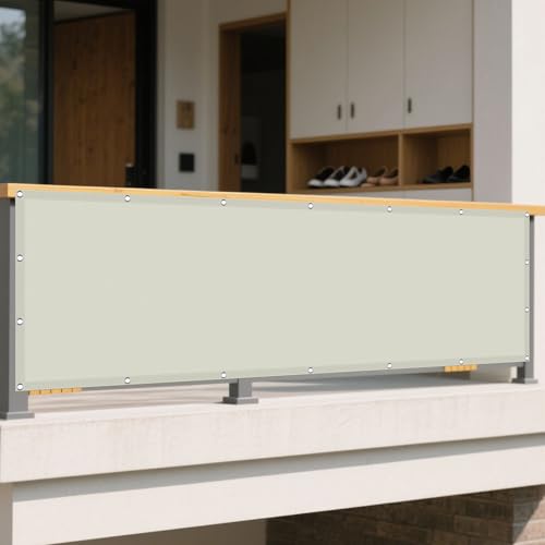 Sonnensegel Rechteckig mit Ösen Wasserdicht 192 x 215 cm Rechteckig Wasserdicht 98% UV Schutz Schattennetz mit Ösen mit Segeltuch 4 × 1.5 M Seile für Balkon Garten, Beige Sonnensegel Rechteckig mit Ösen Wasserdicht 192 x 215 cm Rechteckig Wasserdicht 98% UV Schutz Schattennetz mit Ösen mit Segeltuch 4 × 1.5 M Seile für Balkon Garten, Beige von GOUSANG