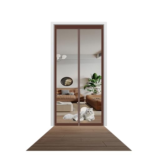 Fliegengitter Magnet Balkontür 170 x 220 cm Stärkere Magneten Insektenschutz Fliegengitter Fenster Ohne Bohren Für Wohnzimmer Und Terrassentür, Braun Fliegengitter Magnet Balkontür 170 x 220 cm Stärkere Magneten Insektenschutz Fliegengitter Fenster Ohne Bohren Für Wohnzimmer Und Terrassentür, Braun von GOUTUI