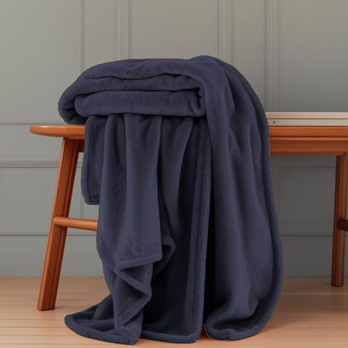 GOUTUI Decke Sofa Kuscheldecke 80 x 260 cm Weich/Warm/Flauschig Sofadecken Falten Beständig/Anti-Verfärben für Sofa Schlafzimmer, Dunkelgrau von GOUTUI