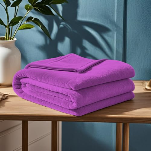 GOUTUI Decken für Sofa 90 x 120 cm Cashmere Feeling Wohndecke Warm Falten Beständig/Anti-Verfärben für Sofa Schlafzimmer, Lila von GOUTUI