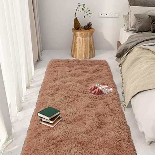 GOUTUI Fellteppich 50 x 200 cm Weich & Schmutzabweisend Teppich Wohnzimmer Wohnkultur für Stühle Sofa Schlafzimmer Kinderzimmer, Khaki von GOUTUI