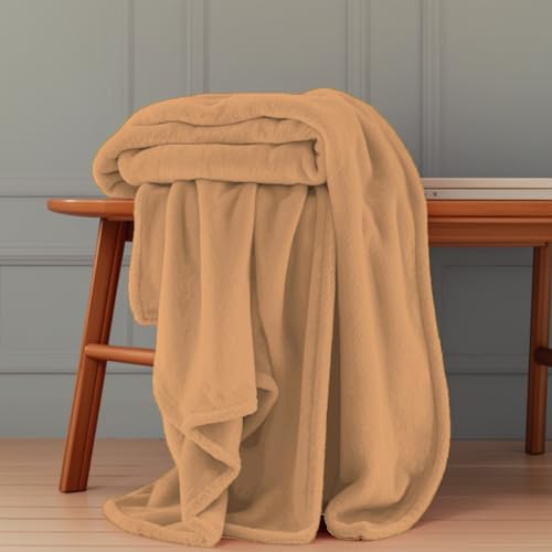 GOUTUI Flanell Decke 50 x 140 cm Weich/Warm/Flauschig Couch Blanket Falten Beständig/Anti-Verfärben für Sofa Schlafzimmer, Khaki GOUTUI Flanell Decke 50 x 140 cm Weich/Warm/Flauschig Couch Blanket Falten Beständig/Anti-Verfärben für Sofa Schlafzimmer, Khaki von GOUTUI