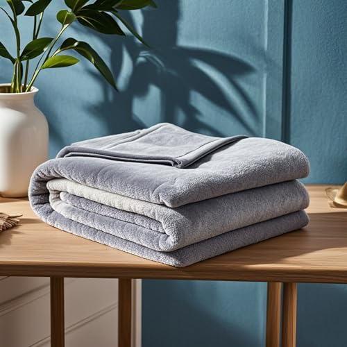 GOUTUI Flauschig Kuscheldecke 60 x 280 cm Weich/Warm/Flauschig Couch Blanket Falten Beständig/Anti-Verfärben für Sofa Schlafzimmer, Hellgrau von GOUTUI