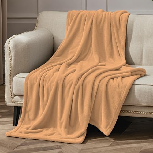 GOUTUI Kuscheldecke Flauschig Decke Fleecedecke 120 x 170 cm Cashmere Feeling Wohndecke Falten Beständig/Anti-Verfärben für Sofa Schlafzimmer, Khaki von GOUTUI