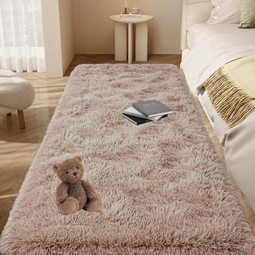 GOUTUI Teppich Schlafzimmer Flauschig 120 x 380 cm Weich & Schmutzabweisend Shaggy Weich Teppich Wohnkultur für Schlafzimmer Kinderzimmer Wohnzimmer, Beige GOUTUI Teppich Schlafzimmer Flauschig 120 x 380 cm Weich & Schmutzabweisend Shaggy Weich Teppich Wohnkultur für Schlafzimmer Kinderzimmer Wohnzimmer, Beige von GOUTUI