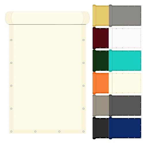 Garten Sonnensegel 1.5 x 3.2 m Wasserdicht Sonnenschutz Uv-Schutz Segeltuch Pergola inkl Befestigungsseile für Balkon Terrasse Garten Camping, Beige von GOUTUI