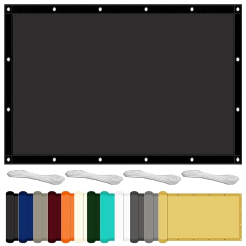 Sonnensegel Rechteckig 100 x 300 cm mit UV Schutz Terrasse Sonnensegel Premium PES Polyester für Balkon Garten Terrasse, Schwarz Sonnensegel Rechteckig 100 x 300 cm mit UV Schutz Terrasse Sonnensegel Premium PES Polyester für Balkon Garten Terrasse, Schwarz von GOUTUI