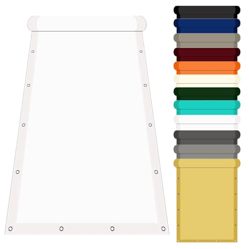 Sonnensegel Wasserdicht Rechteckig 1.3 x 1.4 m Polyester Wasserabweisend Sichtschutz Windschutz Tarp Viele Größe Und Farben für Außenbereich Garten Balkon, Weiß von GOUTUI