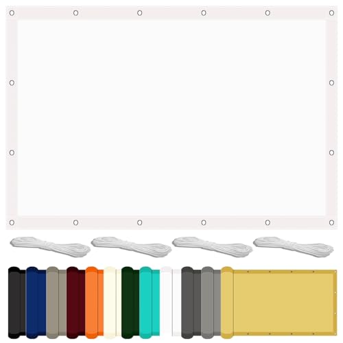 Sonnensegel Wasserdurchlässig 295 x 800 cm mit UV Schutz Pergola Sonnensegel Premium PES Polyester für Balkon Garten Terrasse, Weiß Sonnensegel Wasserdurchlässig 295 x 800 cm mit UV Schutz Pergola Sonnensegel Premium PES Polyester für Balkon Garten Terrasse, Weiß von GOUTUI