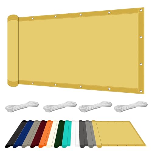 Sonnensegel mit Ösen 135 x 220 cm mit UV Schutz Pergola Sonnensegel Wasserabweisend Windschutz für Balkon Garten Terrasse, Sandgelb Sonnensegel mit Ösen 135 x 220 cm mit UV Schutz Pergola Sonnensegel Wasserabweisend Windschutz für Balkon Garten Terrasse, Sandgelb von GOUTUI