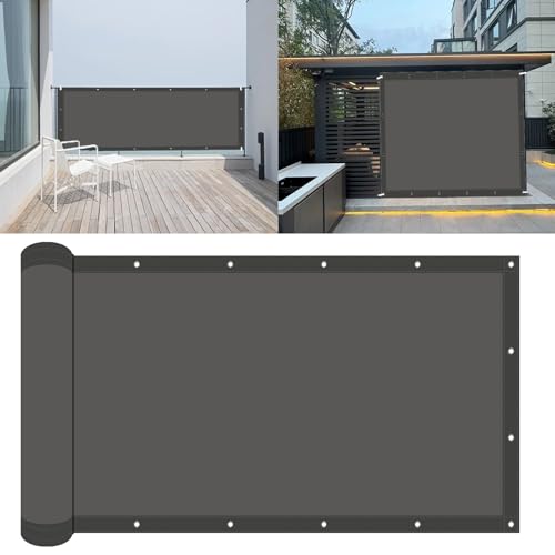 Sport Sonnensegel 2.5 x 2.5 m Uv-Schutz Reißfest Wetterfest Segeltuch Pergola inkl Befestigungsseile für Außenbereich Garten Balkon Camping, Dunkelgrau von GOUTUI