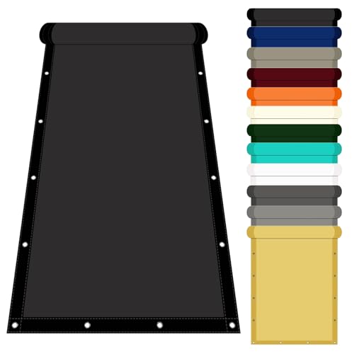 Wasserdicht Segeltuch 0.8 x 2 m Polyester Wasserabweisend Sichtschutz Windschutz Tarp inkl Befestigungsseile für Terrasse Balkon Garten, Schwarz Wasserdicht Segeltuch 0.8 x 2 m Polyester Wasserabweisend Sichtschutz Windschutz Tarp inkl Befestigungsseile für Terrasse Balkon Garten, Schwarz von GOUTUI