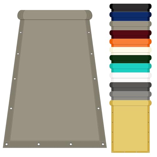 Wasserdicht Segeltuch 0.9 x 2.6 m Polyester Wasserabweisend Sichtschutz Windschutz Tarp Viele Größe Und Farben für Terrasse Balkon Garten, Taupe Wasserdicht Segeltuch 0.9 x 2.6 m Polyester Wasserabweisend Sichtschutz Windschutz Tarp Viele Größe Und Farben für Terrasse Balkon Garten, Taupe von GOUTUI