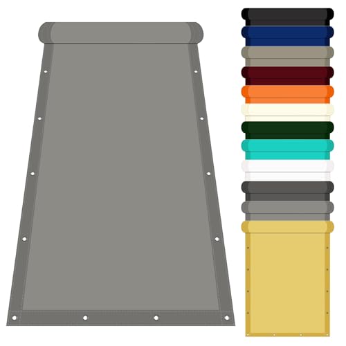 Wasserdicht Segeltuch 1.4 x 2.9 m Polyester Wasserabweisend Sichtschutz Windschutz Tarp Viele Größe Und Farben für Überdachung Balkon Schwimmbad, Hellgrau Wasserdicht Segeltuch 1.4 x 2.9 m Polyester Wasserabweisend Sichtschutz Windschutz Tarp Viele Größe Und Farben für Überdachung Balkon Schwimmbad, Hellgrau von GOUTUI