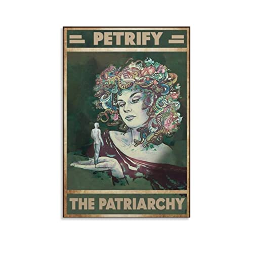 GOUWEI Vintage-Poster WJFPetrify The Patriarchy Feminism auf Leinwand, Kunstdruck, modernes Familienschlafzimmer, 30 x 45 cm von GOUWEI