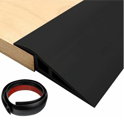 GOUZIBHD Anpassungsprofil,Übergangsprofil,Teppichschwellenübergang,Boden-Übergangsstreifen,Übergangsleiste,Übergangsschiene für Teppich/Laminat(Color:Black) von GOUZIBHD