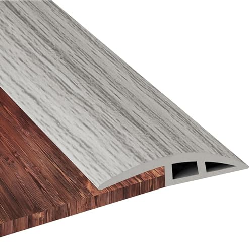 GOUZIBHD Boden-Übergangsstreifen, Selbstklebende PVC Bodenkantenleiste, Türschwellenrampe, Laminatboden Trennleiste, Übergangskantenleiste von Teppich zu Fliesen(Size:1M/3.28Ft) von GOUZIBHD