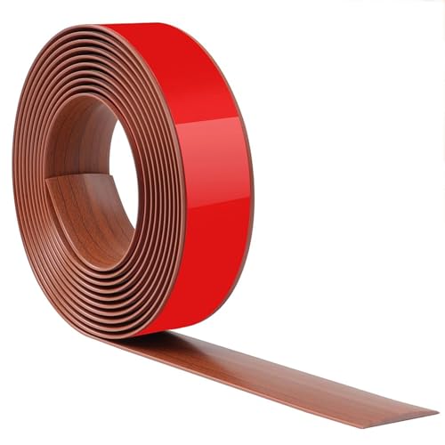 GOUZIBHD Boden-Übergangsstreifen, Türschwellenrampe für Den Wohnboden, Übergangsprofil Selbstklebend, Flache Trennleiste Aus PVC, Übergangskantenleiste Von Teppich zu Fliesen(Size:4m/13.1ft) von GOUZIBHD